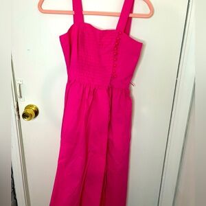 Lanz Original Vtg Bright Pink Dress